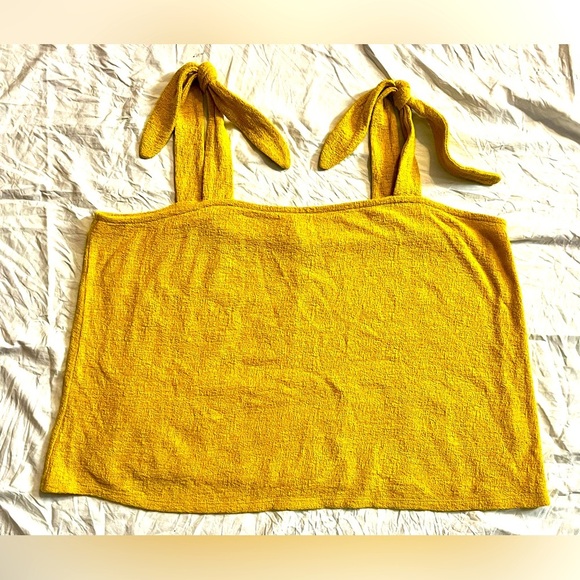 Express Tops - Express Mustard Yellow Women's Tank Top Tie Straps Size Large